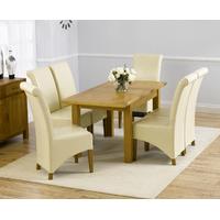 Rustique 120cm Solid Oak Extending Dining Table with Kentucky Chairs