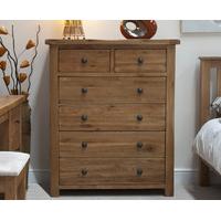 rustic oak 2 over 4 drawer chest