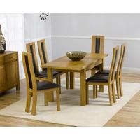 Rustique 120cm Solid Oak Extending Dining Table with Toronto Chairs