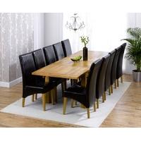 Rustique 180cm Solid Oak Extending Dining Table with Venezia Chairs