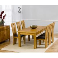 Rustique 180cm Solid Oak Extending Dining Table with Montreal Chairs