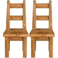 Rustic Pine Dining Chair (Pair)