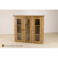 rustic oak dresser top 4ft 6in glass door