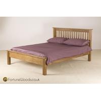 rustic oak bed low foot end