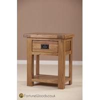 Rustic Oak Bedside Table - 1 Drawer