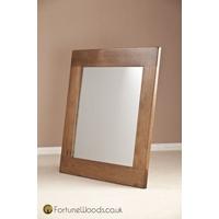 Rustic Oak Wall Mirror - 900 X 900