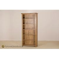 rustic oak bookcase 6ft wide