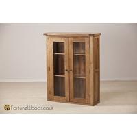 rustic oak dresser top 3ft glass door