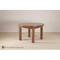 Rustic Oak Dining Table - Round Extending
