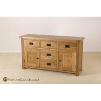 rustic oak dresser base 4ft 6in