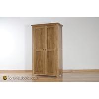 Rustic Oak Wardrobe - 2 Door Ladies