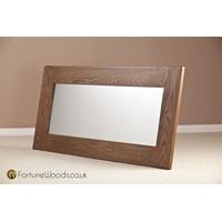 rustic oak wall mirror 1300 x 600