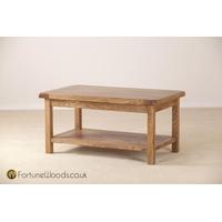 Rustic Oak Coffee Table - 915mm