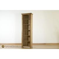 Rustic Oak Bookcase - Narrow