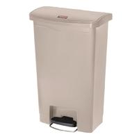 rubbermaid slim jim step on front pedal beige 50ltr