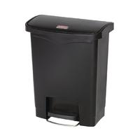 rubbermaid slim jim step on front pedal black 30ltr