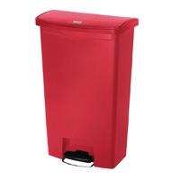 rubbermaid slim jim step on front pedal red 68ltr