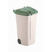 rubbermaid mobile container 100ltr green lid