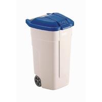 rubbermaid mobile container 100ltr blue lid