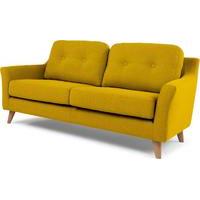 rufus 2 seater sofa mustard yellow