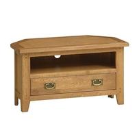 Rustic Oak Corner TV Unit Up To 40\