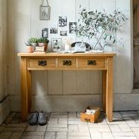 Rustic Oak Console Dressing Table