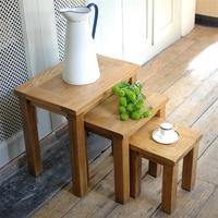 rustic oak nest of tables