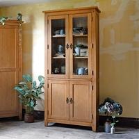 Rustic Oak Display Cabinet