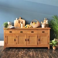 rustic oak extra large sideboard