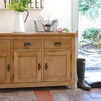 Rustic Oak Large Sideboard