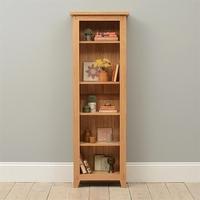 Rustic Oak Tall Slim Bookcase