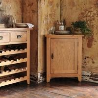 rustic oak corner cupboard