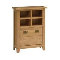 Rustic Oak Shoe Cupboard and Organiser