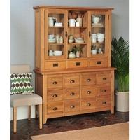 Rustic Oak Multi-Drawer Dresser