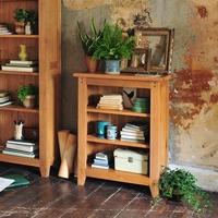 Rustic Oak Small Bookcase 3 Shelves