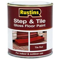 rustins strd2500 step amp tile paint gloss red 25 litre