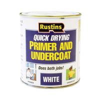 Rustins WHPU1000 Quick Dry Primer & Undercoat White 1 Litre