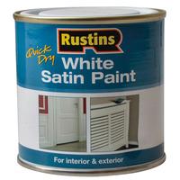 Rustins WHISW250 White Satin Paint 250ml