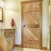 Rustic Oak Ledged and Braced Unfinished Door