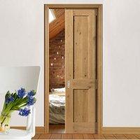 rustic oak shaker 4 panel single pocket door prefinished