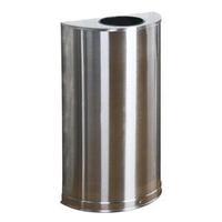 rubbermaid designer half round bin stainless steel