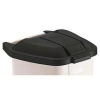 rubbermaid mobile container lid black single