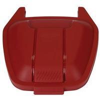 rubbermaid mobile container lid red single