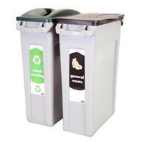 rubbermaid slim jim 2 stream recycling starter pack