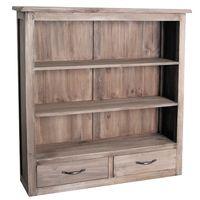 Rustic Pine Narrow Display Top with Drawers