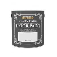 Rust-Oleum Chalky Finish Floor Paint Winter Grey 2.5lt