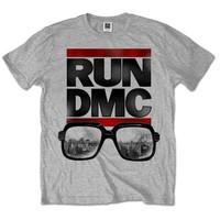 Run DMC Glasses NYC Officials Mens New Grey T Shirt All Sizes