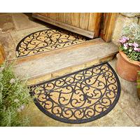 Rubber/coir Half-moon Door Mat (1 + 1 FREE)