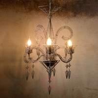 Rustic Louise chandelier  3-bulb