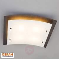 rust coloured led ceiling lamp riley dimmable